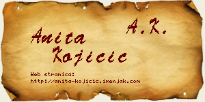 Anita Kojičić vizit kartica